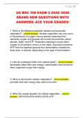 UA BSC 108 EXAM 2 2025&sol; 2026  BRAND NEW QUESTIONS WITH  ANSWERS&vert; ACE YOUR GRADES&excl; 
