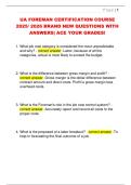 UA FOREMAN CERTIFICATION COURSE  2025&sol; 2026 BRAND NEW QUESTIONS WITH  ANSWERS&vert; ACE YOUR GRADES&excl;