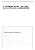 STATION AGENT EXAM &num; 3 QUESTIONS 2025&sol;26 WITH 100&percnt; SOLVED ANSWERS&period;