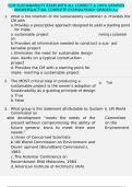 CCM SUSTAINABILITY EXAM WITH ALL CORRECT & 100&percnt; VERIFIED ANSWERS&vert;ACTUAL COMPLETE EXAM&vert;ALREADY GRADED A&plus;