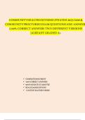 COMMUNITY HEALTH EXIT HESI UPDATED 2025&sol;2026 & COMMUNITY PROCTORED EXAM QUESTIONS AND ANSWERS &lpar;100&percnt; CORRECT ANSWERS TWO DIFFERENT VERSIONS &rpar;ALREADY GRADED A&plus;