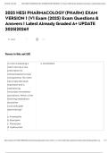 2025 HESI PHARMACOLOGY &lpar;PHARM&rpar; EXAM VERSION 1 &lpar;V1 Exam &lpar;2025&rpar; Exam Questions & Answers &vert; Latest Already Graded A&plus; UPDATE 2025&vert;2026&excl;&excl;