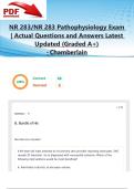 NR 283&sol;NR283 Pathophysiology Exam &vert; Actual Questions and Answers Latest Updated 2025&sol;2026 &lpar;Graded A&plus;&rpar; -Chamberlain