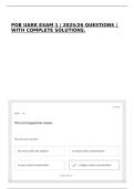 POB UARK EXAM 1 &vert; 2025&sol;26 QUESTIONS &vert; WITH COMPLETE SOLUTIONS&period;
