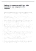 Patient Assessment and Exam with questions and comprehensive answers