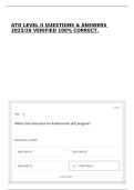 ATO LEVEL II QUESTIONS & ANSWERS 2025&sol;26 VERIFIED 100&percnt; CORRECT&period;