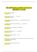 EPA Section 609 Certification Exam and Practice Exam &ndash; Verified Questions and Correct Answers &lpar;2024&sol;2025 Edition&rpar;