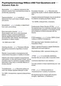 Psychopharmacology Wilkes n552 Test Questions and Answers Rate A&plus;