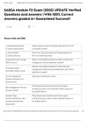 SABSA Module F2 Exam &lpar;2025&rpar; UPDATE Verified Questions And Answers &vert; With 100&percnt; Correct Answers graded A&plus; Guaranteed Success&excl;&excl;