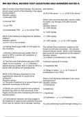 MN 568 FINAL REVIEW TEST QUESTIONS AND ANSWERS RATED A