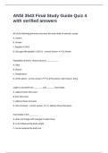 ANSI 3543 Final Study Guide Quiz 4 with verified answers