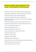 Shadow Health Gastrointestinal Tina Jones Test Questions And Answers 