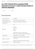 ALL THE COMSAE EXAM &lpar;updated 2025&rpar; Questions & Answers &vert; Latest Already Graded A&plus; UPDATE 2025&vert;2026