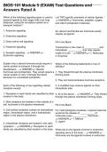 BIOD 101 Module 5 &lpar;EXAM&rpar; Test Questions and Answers Rated A