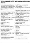 BIOD 151 Module 3 Exam Test Questions And Answers Rated A