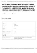 Ivy Software -Business Math & Statistics&colon; EXAM comprehensive questions and verified answers&vert; FREQUENTLY MOST TESTED QUESTIONS AND VERIFIED SOLUTIONS&sol;GET IT 100&percnt; ACCURATE&excl;&excl;
