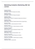 Marketing Analytics Marketing 482 Val Larsen Questions and Answers 2025