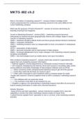 MKTG 482 ch&period;2&period; Questions and Answers 100&percnt; Correct