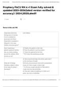 Prophecy PACU RN A v1 Exam fully solved & updated 2025-2026&lpar;latest version verified for accuracy&rpar; &vert; 20242025Latest&excl;&excl;