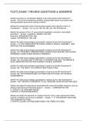 FLETC EXAM 1 REVIEW QUESTIONS & ANSWERS
