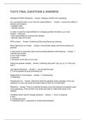 FLETC FINAL QUESTIONS & ANSWERS