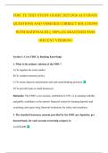 FDIC TE TEST STUDY GUIDE 2025&sol;2026 ACCURATE QUESTIONS AND VERIFIED CORRECT SOLUTIONS WITH RATIONALES &vert;&vert; 100&percnt; GUARANTEED PASS <RECENT VERSION>