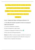 Fire Officer III TEST STUDY GUIDE 2025&sol;2026  ACCURATE QUESTIONS AND VERIFIED  CORRECT SOLUTIONS WITH RATIONALES &vert;&vert;  100&percnt; GUARANTEED PASS <RECENT  VERSION>