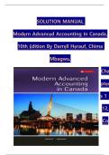 Solution Manual &ndash; Modern Advanced Accounting in Canada&comma; 9th Edition by Hilton & Murray &vert; Verified Complete PDF