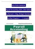 Solution Manual &ndash; Payroll Accounting 2024 &lpar;Landin Series&rpar;&comma; 34th Edition by Bernard J&period; Bieg & Bridget M&period; Toland &vert; Verified Complete PDF