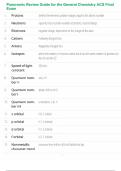 Panoramic Review Guide for the General Chemistry ACS Final Exam