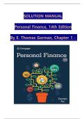 Solution Manual &ndash; Personal Finance&comma; 14th Edition by E&period; Thomas Garman & Raymond E&period; Forgue &vert; Verified Complete PDF &vert; Latest 2025 Update