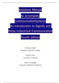 Solutions Manual &ndash; Communication Systems&comma; 5th Edition by Carlson &vert; Verified Complete PDF &vert; Latest Updated Version