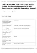 OSSF DR TEST PRACTICE Exam &lpar;2025&rpar; UPDATE Verified Questions And Answers &vert; With 100&percnt; Correct Answers graded A&plus; Guaranteed Success&excl;&excl;
