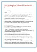 ECON 201 Final Exam Midterm 1 & 2 Exam Questions with precise detailed answers 