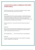 next generation accuplacer reading Exam with verified detailed solutions