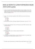 HESI A2 MATH V2 LATEST ENTRANCE EXAM  20252026 update