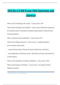 SOCRA CCRP Exam 2026 Questions and Answers