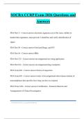 SOCRA CCRP Exam 2026 Questions and Answers