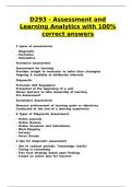  D293 &ndash; Assessment and Learning Analytics 2026 with 100&percnt; Correct Answers