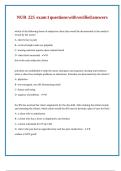 NUR 225 exam 1 questions with verified answers