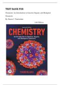 Test Bank For Chemistry&colon; An Introduction to General&comma; Organic&comma; and Biological Chemistry&comma; 14th Edition by Karen Timberlake&lpar; All Chapters Covered&rpar; 
