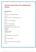 NUR 225 Exam Questions with verified detailed solutions 