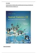 Full Test Bank &ndash; Applied Statistics II&colon; Multivariable and Multivariate Techniques&comma; 3rd Edition by Rebecca M&period; Warner &lpar;Chapters 1&ndash;17&rpar;