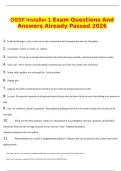 OSSF Installer 1 Exam Questions And Answers Already Passed 2026