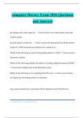computer literacy Exam 2026 Questions and Answers