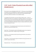 C237 - Sec 01 - Federal Taxation Exam with verified detailed answers 