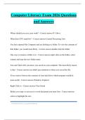 Computer Literacy Exam 2026 Questions and Answers