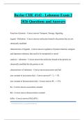 Baylor CHE 4142 - Lahousse Exam 2 2026 Questions and Answers