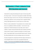Biochemistry I Final- Lahousse Exam 2026 Questions and Answers