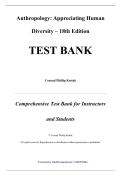 Test Bank &mdash; Anthropology&colon; Appreciating Human Diversity&comma; 18th Edition &mdash; Conrad Philip Kottak &mdash; ISBN 9781260052404